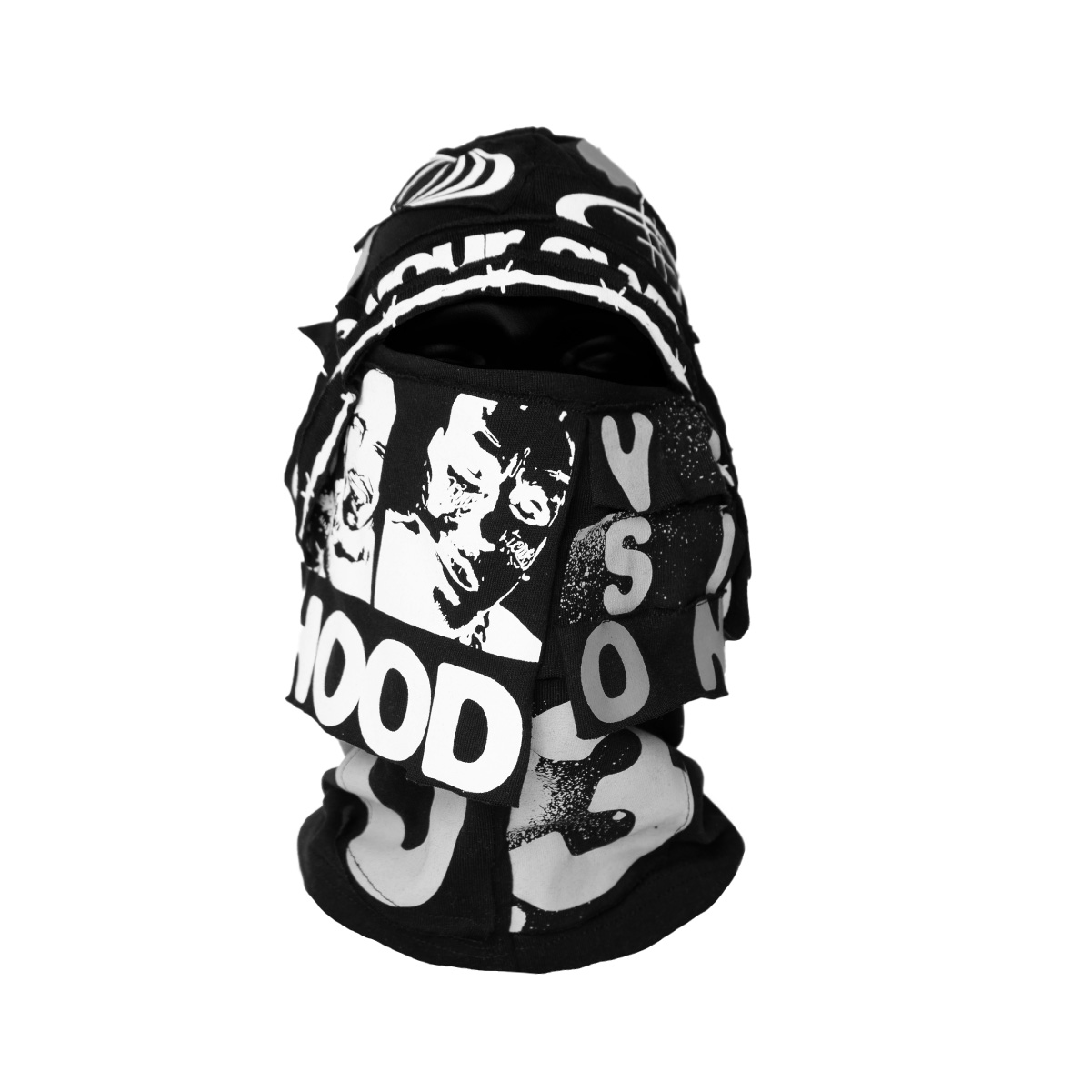 No-Face Recycled Mask - Black/Grey